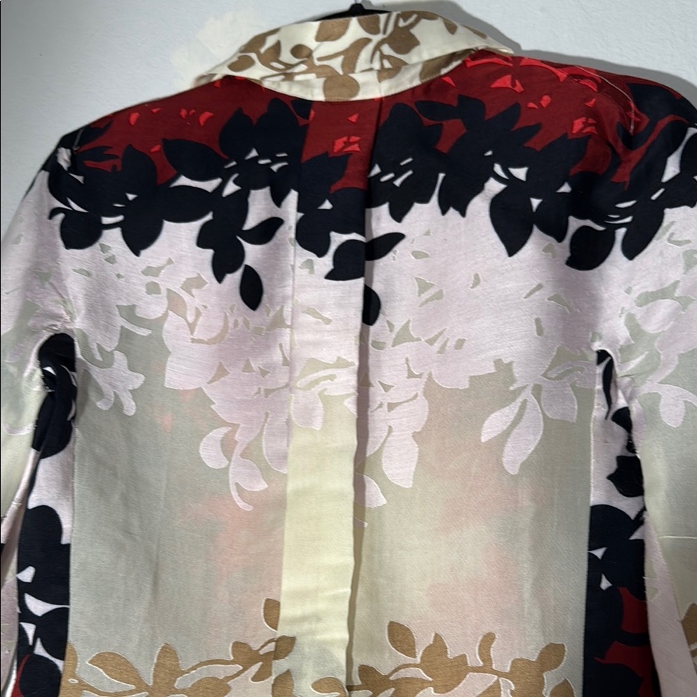 Carolina Herrera Floral Red and Black Women's Top size 4 - Picture 6 of 6